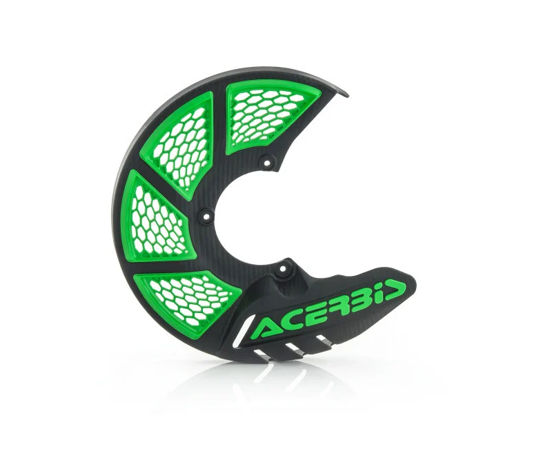 Acerbis X-Brake Vented Disc Cover - Black/Green - 2449491043