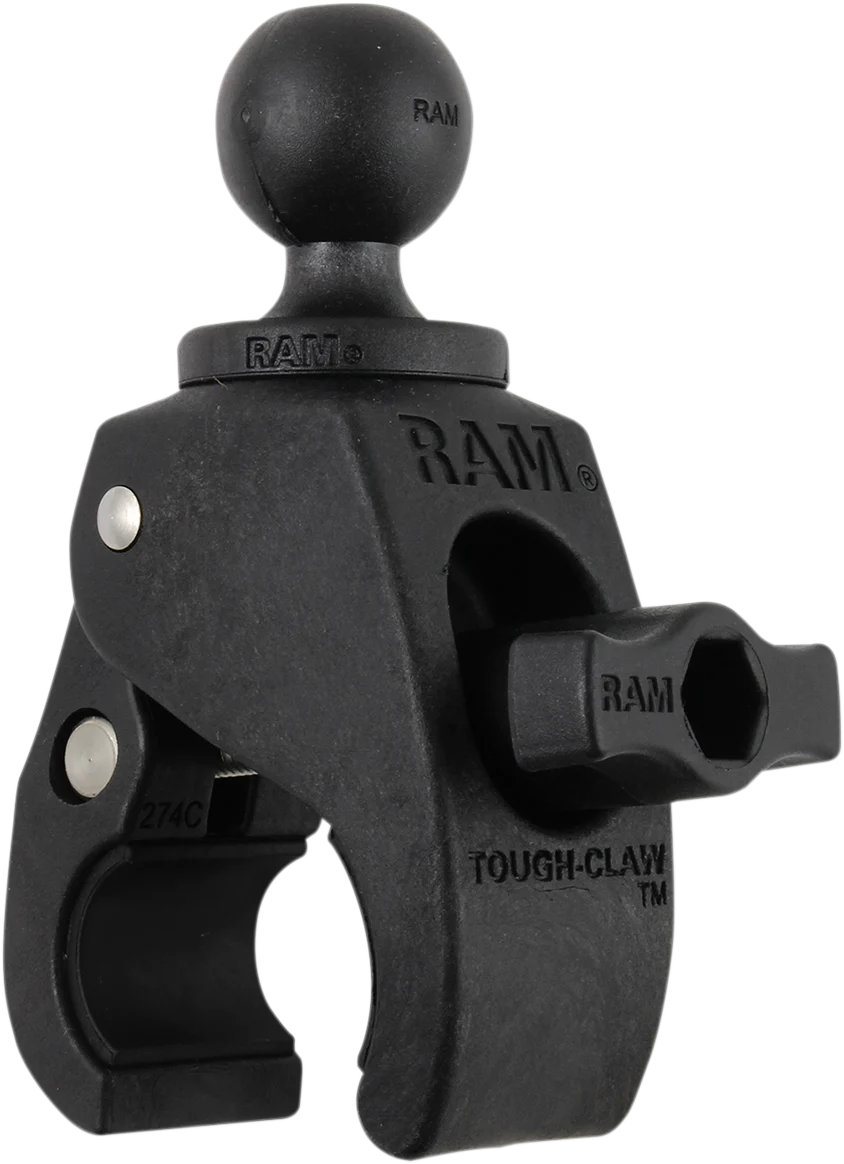 Ram Mounts Tough-Claw with 1-inch Diameter Rubber Ball - 5/8-inch - 1-1/2-inch