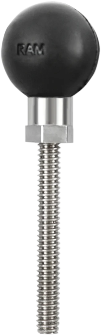 Ram Mounts Ball Mount - 1/4-inch-20 x 1/4-inch Base - Hex - Accessory for B-Size Socket Arm