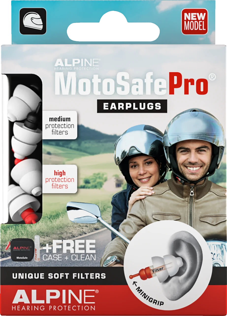 Alpine Hearing Protection MotoSafePro Ear Plugs - 6 Pack