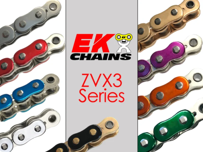 Vortex Racing EK 525 ZVX3 Rivet Master 150 Links- Metallic Blue - 525ZVX3-150AB