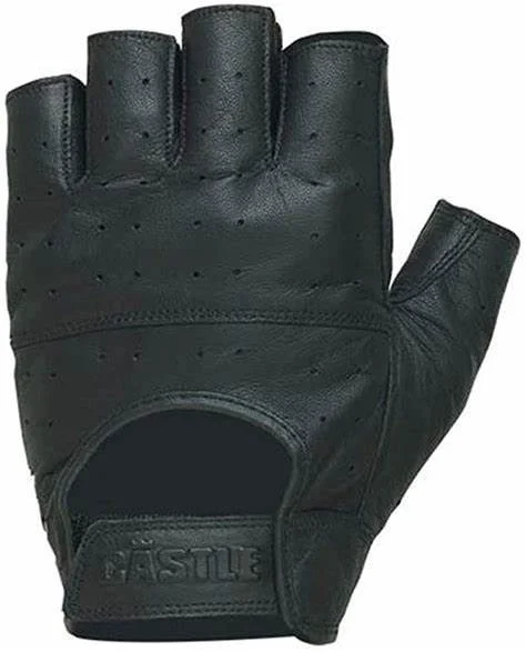 Castle-X Leather Fingerless Gloves - XL - Black