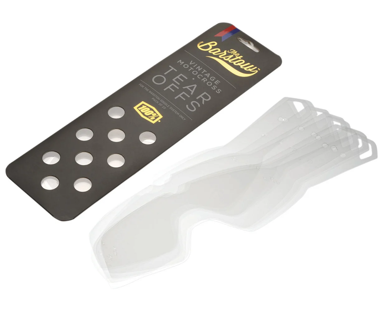 100% Barstow Goggle Tear Offs 20pk