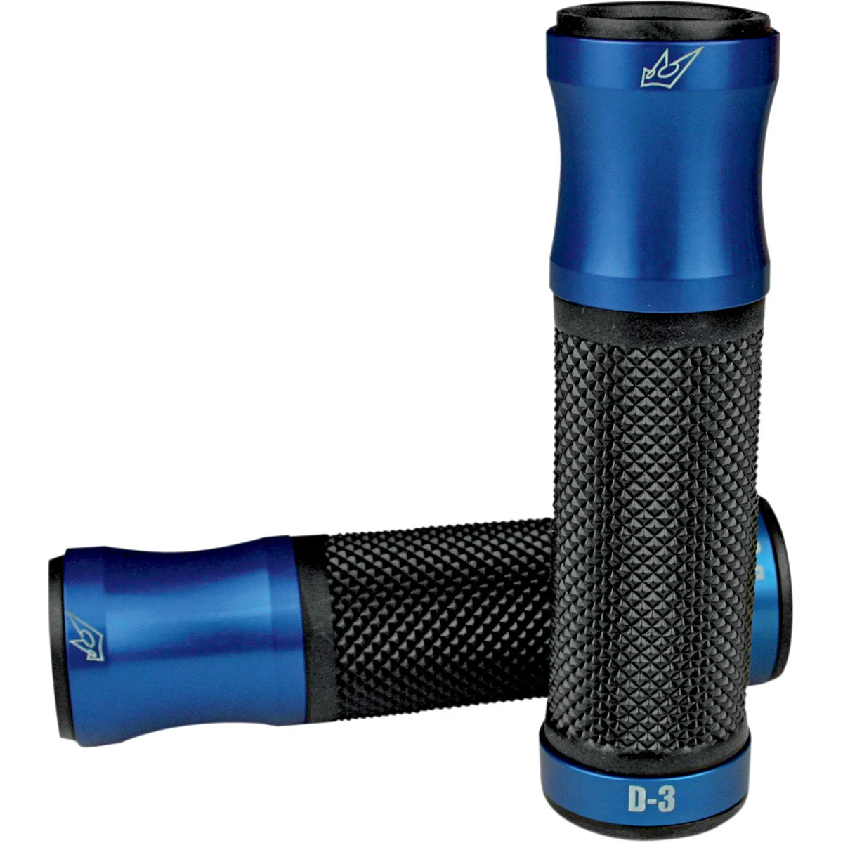 Driven D3 Handlebar Grips - 7/8" Bars - Black/Blue Collars (D3BL)
