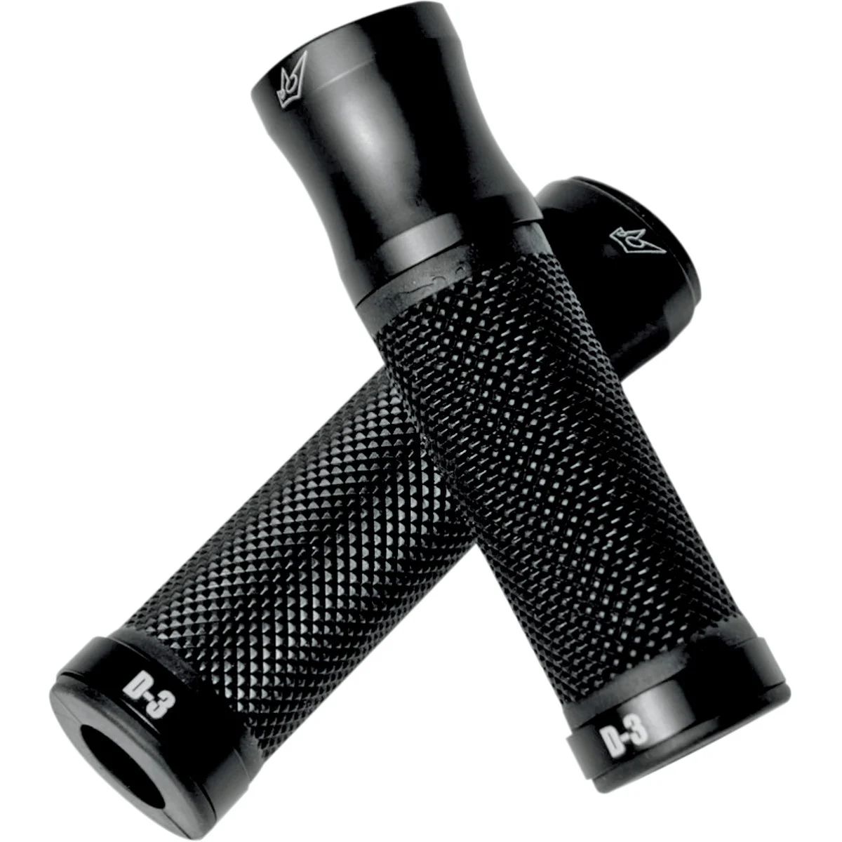 Driven D3 Handlebar Grips - 7/8" Bars - Black/Black Collars (D3BK)