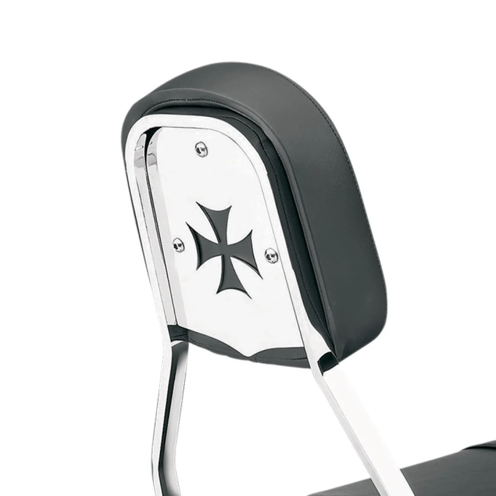 Cobra Chrome Cross Backrest Insert for Tall Square Backrests (02-5053)