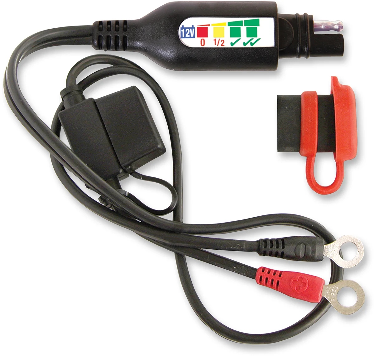 Tecmate Permanent Power Lead with Battery/Charge Status - 20-inch