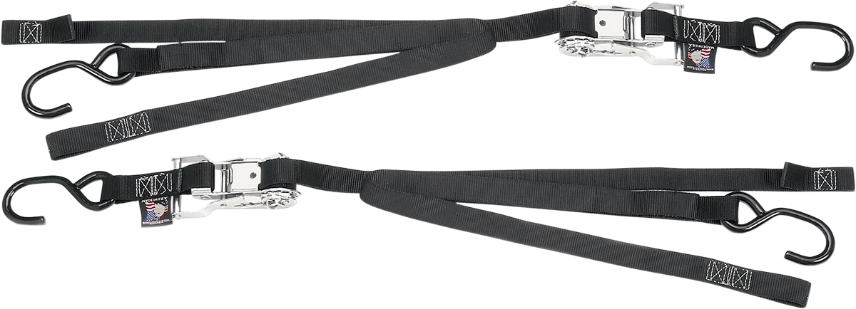 Powertye Mfg. Ratchet with Soft-Tye - 1-inch x 6-1/2' - Black