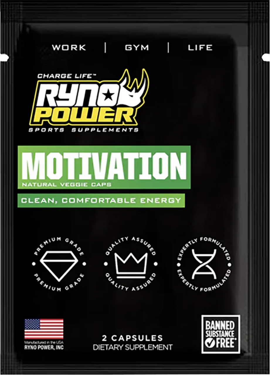 Ryno Power Motivation Pre-Workout Focus Energy Supplement Capsules - 1 Serving