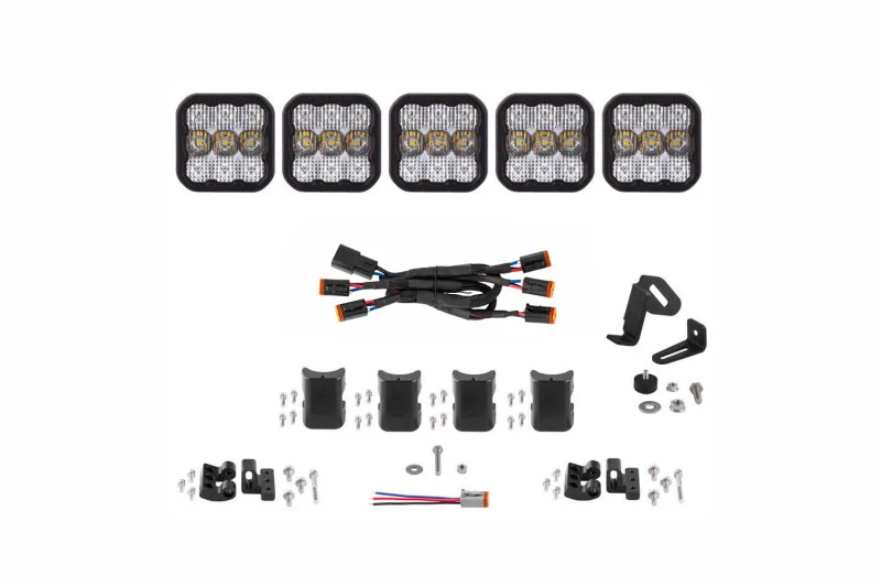 Diode Dynamics SS5 Sport Universal CrossLink 5-Pod Lightbar - White Combo