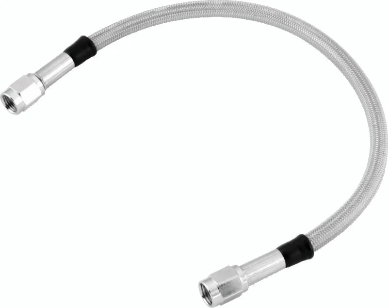 Twin Power 15 Inch Clear Coated Dot Stainless Steel Brake Hose AN-3 - 035915