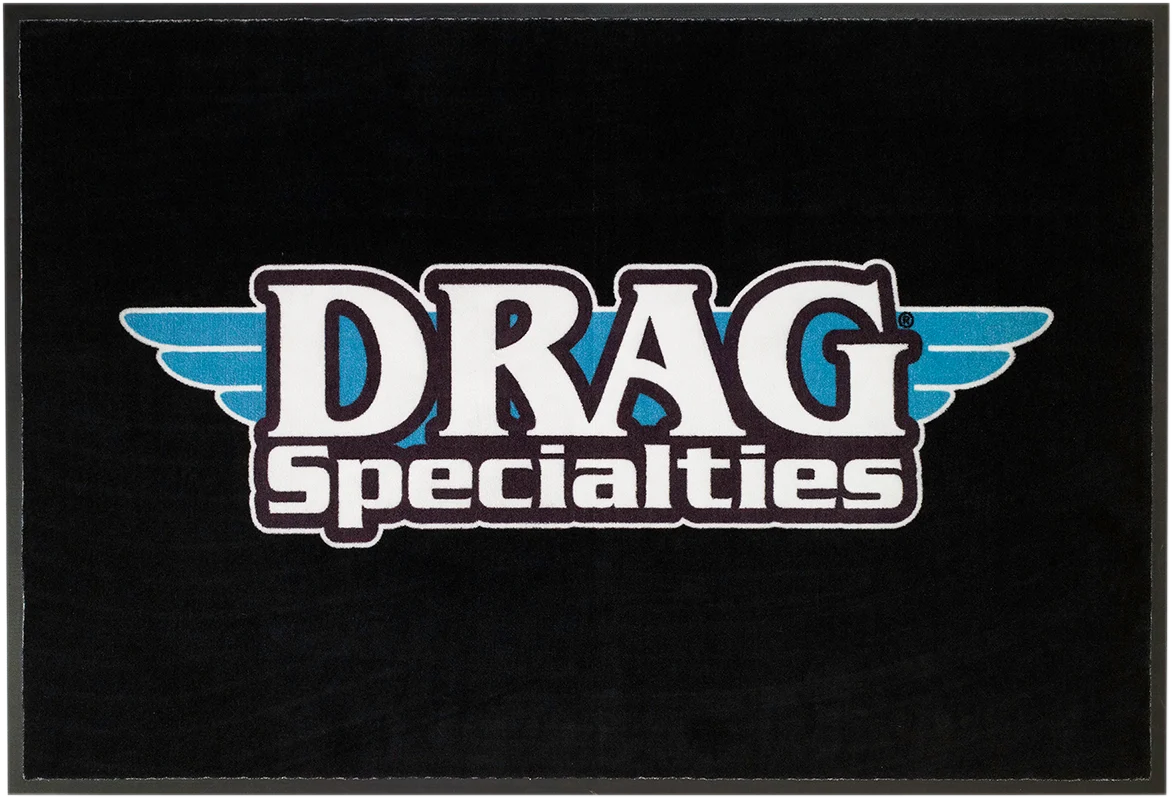 Drag Specialties Nylon Top with Rubber Back Floormat - 48-Inch x 72-Inch
