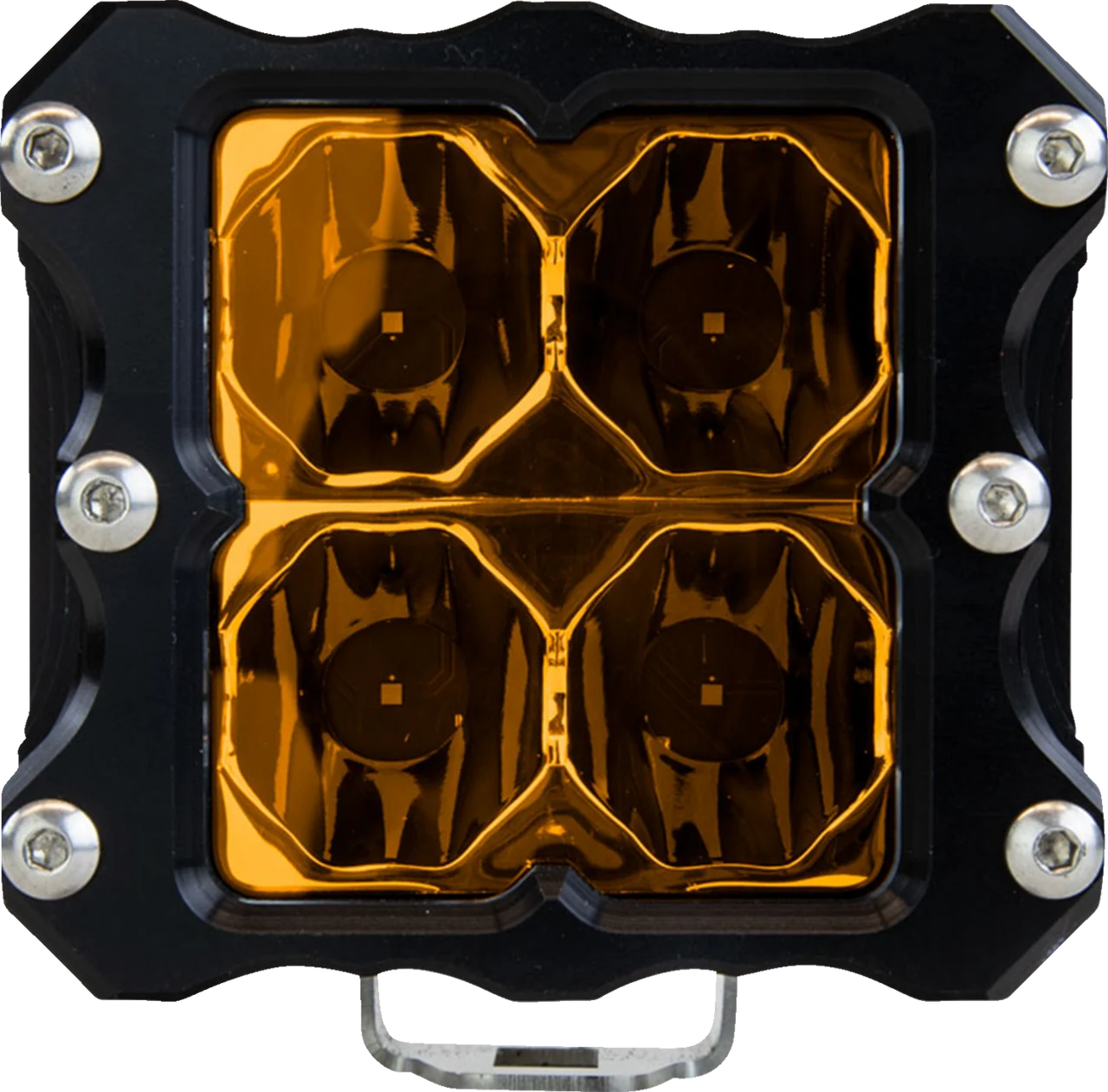 Heretic Quattro LED Light Pod Flood Light - Amber