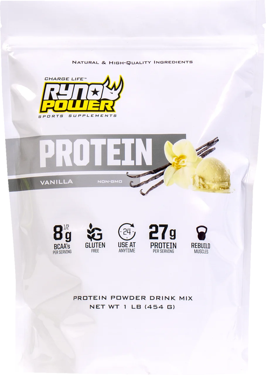 Ryno Power Protein Premium Whey Powder - Vanilla - 1 lb - 10 Servings