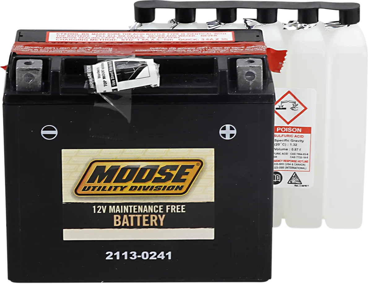 Moose Utility AGM Maintenance-Free Battery - YTX20HL-BS