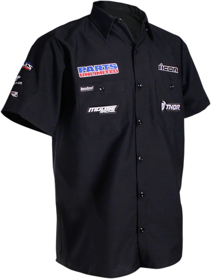 Throttle Threads Parts Unlimited Shop Shirt - Black - XXL / 2XL