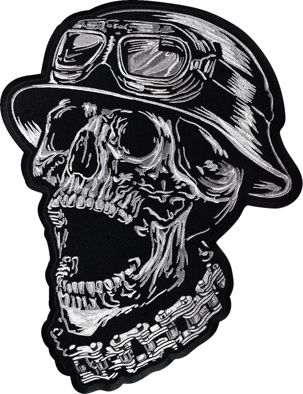 Lethal Threat FTW Helmet Skull Embroidered Patch - Large