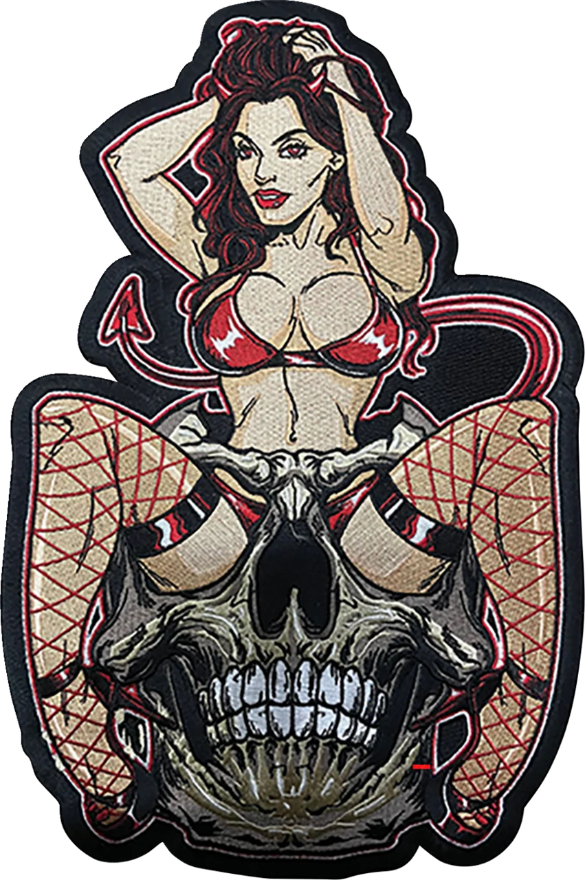 Lethal Threat Devil Girl Embroidered Patch