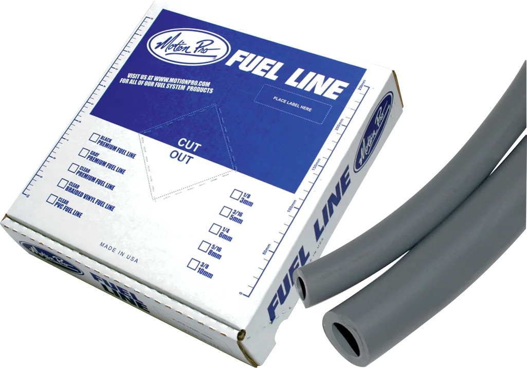 Motion Pro Premium Fuel Line - Gray - 1/4-inch ID X 7/16-inch OD – 25' Rolls