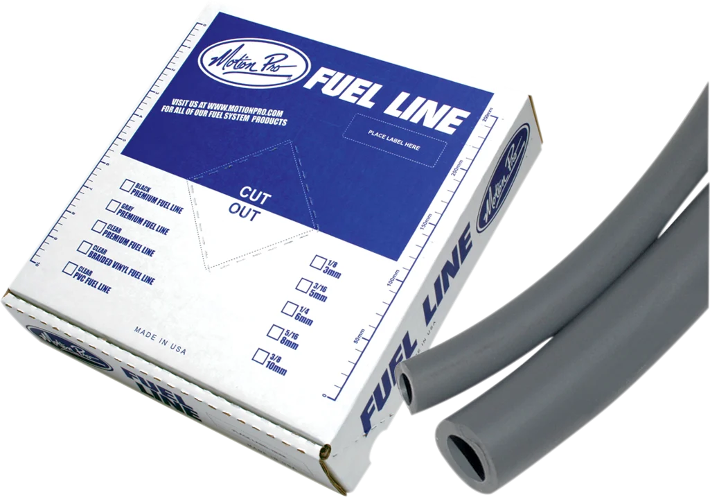 Motion Pro Premium Fuel Line - Gray - 5/16-inch ID X 1/2-inch OD – 25' Rolls