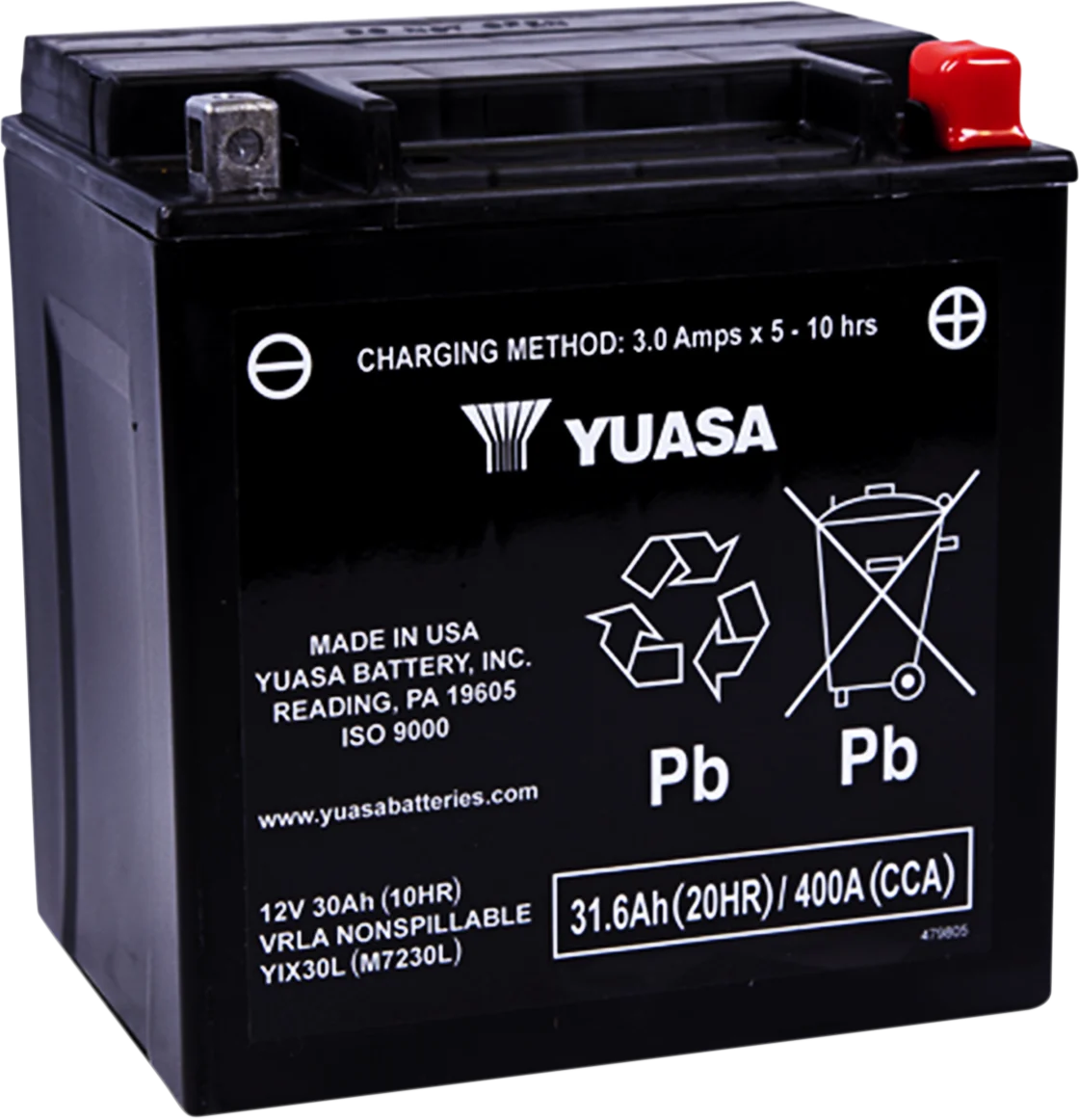 Yuasa AGM Maintenance-Free Battery - YIX30L