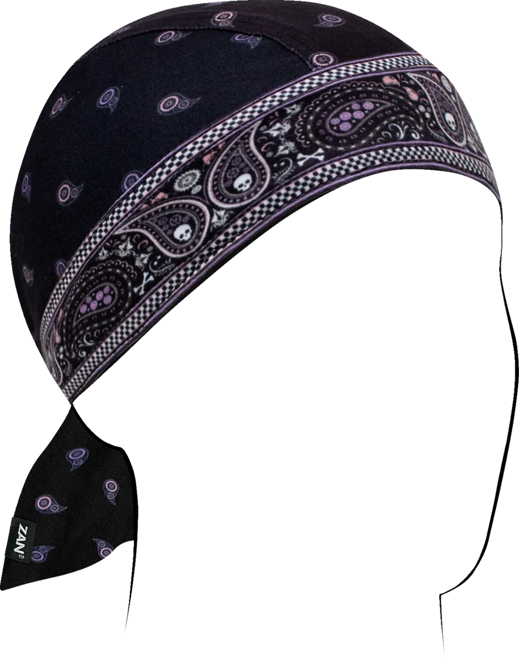 ZAN HeadGear Flydanna Sportflex Headwrap - Paisley Classic - Pink/Purple