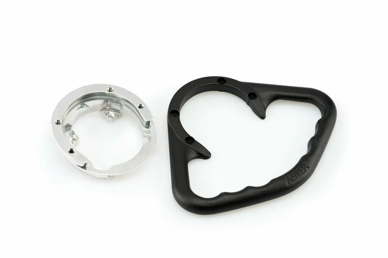 A-SIDER Black Edition Tank Handle Grip 4 Screws Black Kawasaki