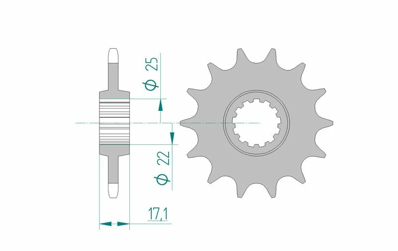 AFAM Steel Standard Front Sprocket 20407 - 520