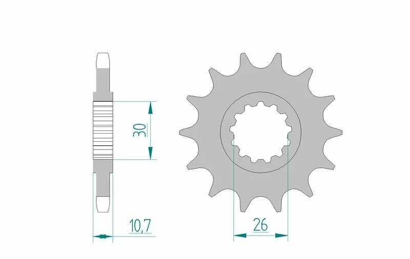 AFAM Steel Standard Front Sprocket 21607 - 525