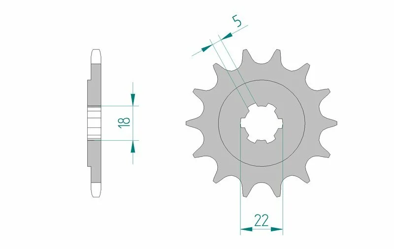 AFAM Steel Standard Front Sprocket 24201 - 520