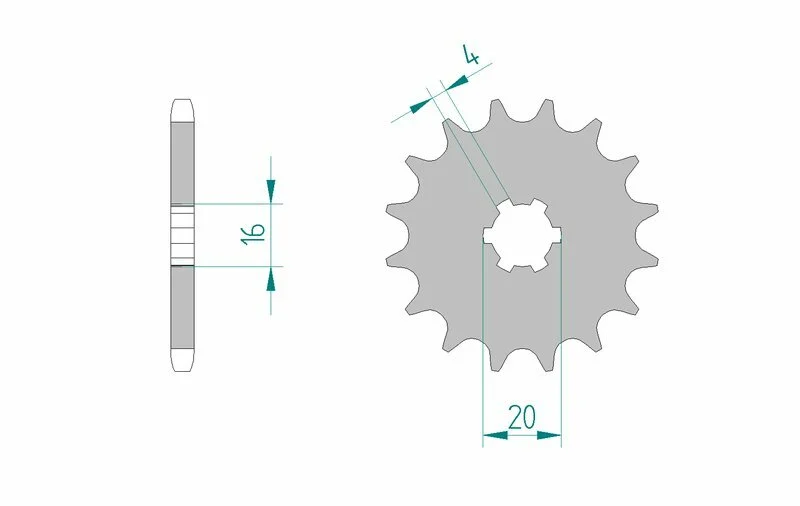 AFAM Steel Standard Front Sprocket 28200 - 428