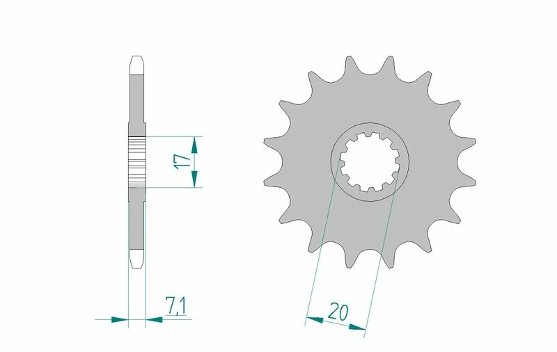 AFAM Steel Standard Front Sprocket 94119 - 420