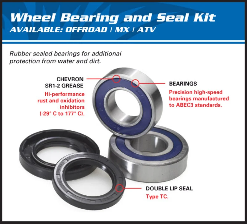 All Balls Rear Wheel Bearing Kit Honda CR125R/XR650R