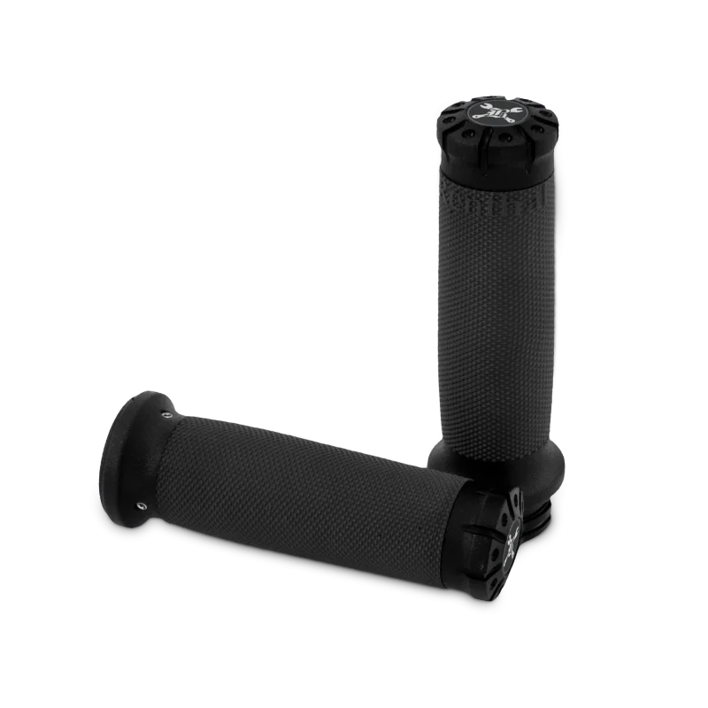 Burly Brand 08-24 H-D TBW Set Hawk Billet Handle Grip Set - Textured Black - B16-1009TB