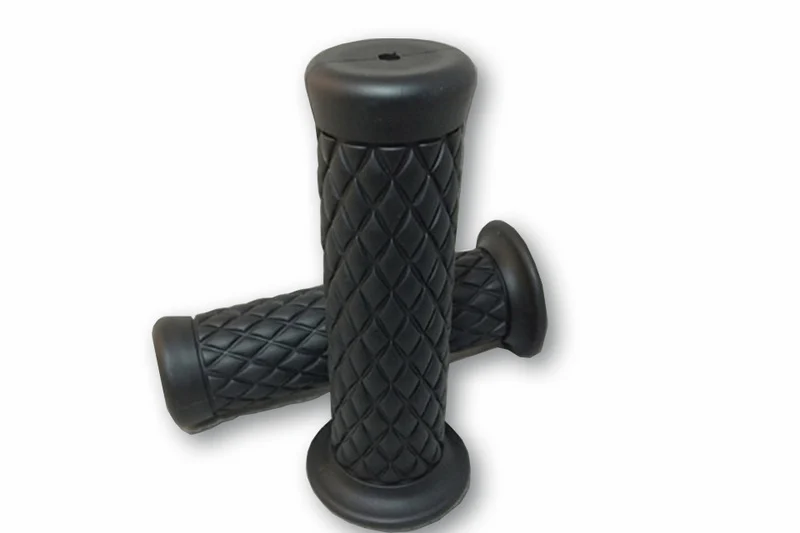 HIGHSIDER smart Custom Diamond Style Grip Rubber Black 1 Inch (Pair)