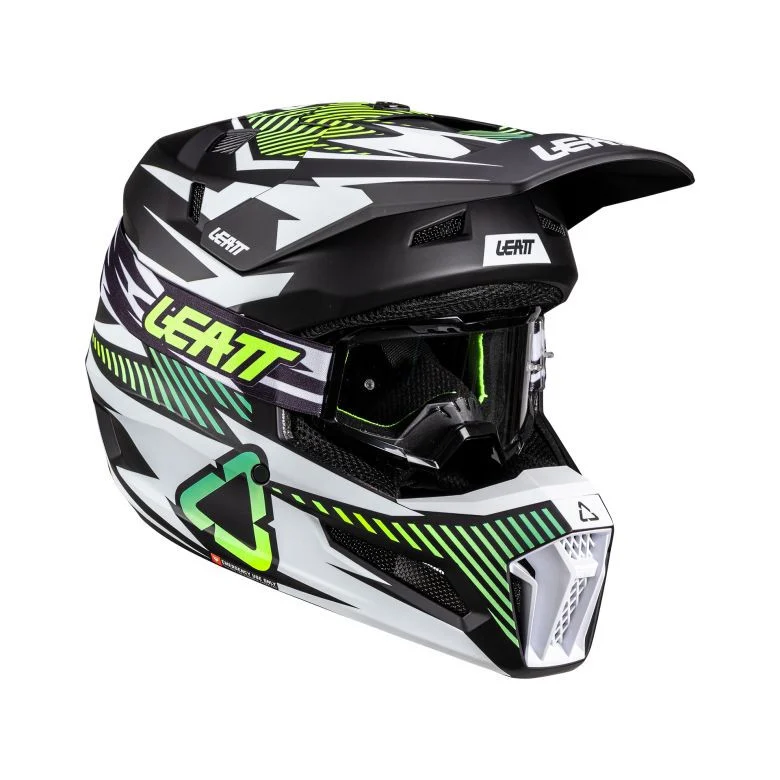 Leatt Moto 3.5 Storm Teal Helmet with 3.5 Vizion Goggle Kit