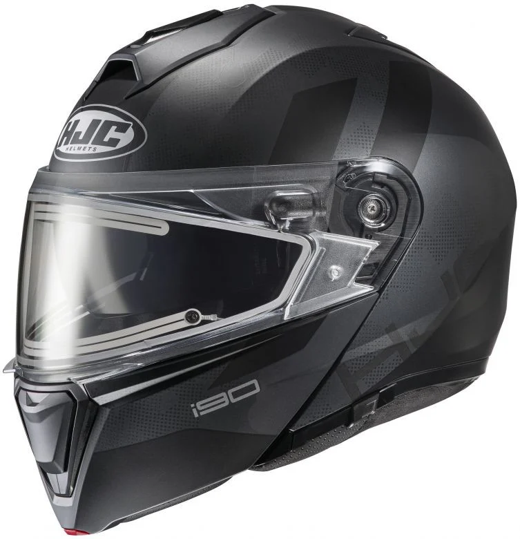 HJC i90 Syrex Black Modular Snow Helmet - Electric Shield