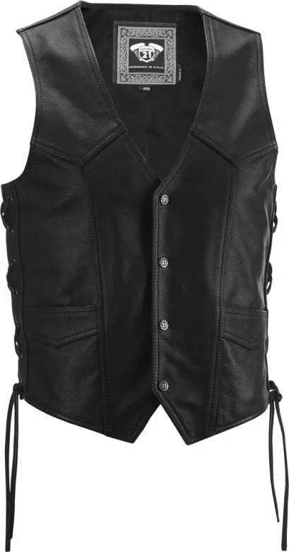 Highway 21 Six Shooter Leather Vest - No Shipping to CA or NY