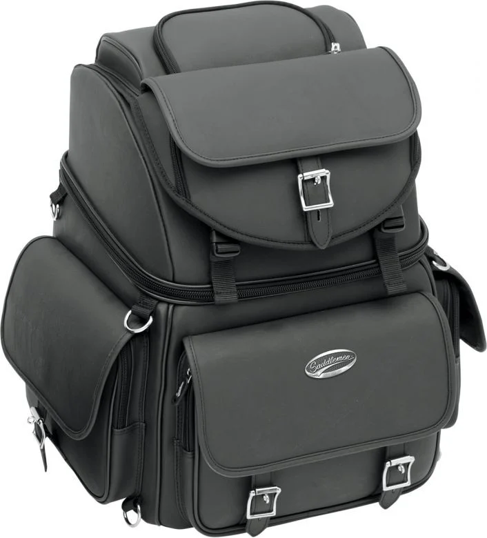 Saddlemen BR3400EX Combination Backrest Backseat and Sissy Bar Bag