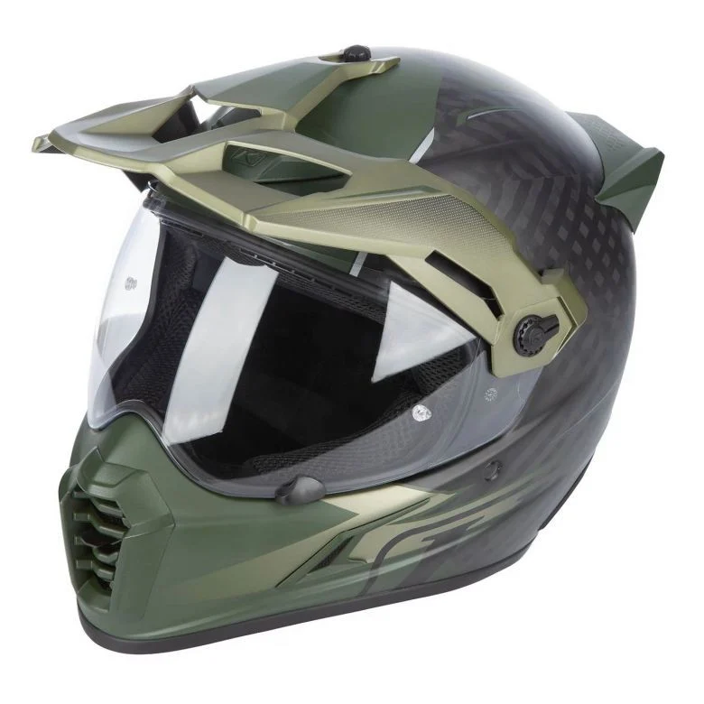Klim Krios Pro Echo Rifle Green Helmet with Transitions Shield