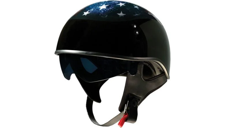 Z1R Vagrant USA Skull Half Helmet