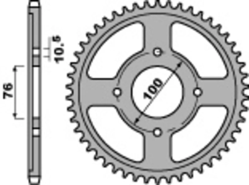 PBR Standard C45 Steel Rear Sprocket 803 - 428