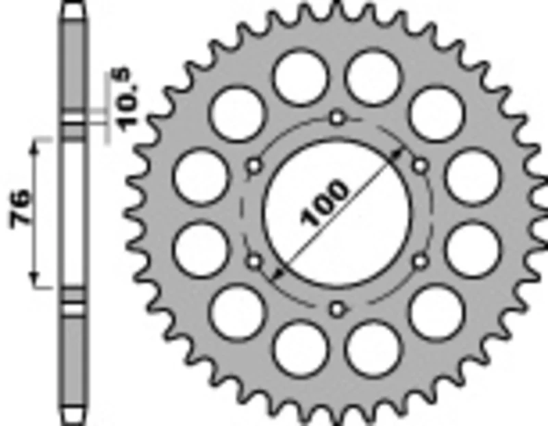 PBR Standard C45 Steel Rear Sprocket 816 - 530