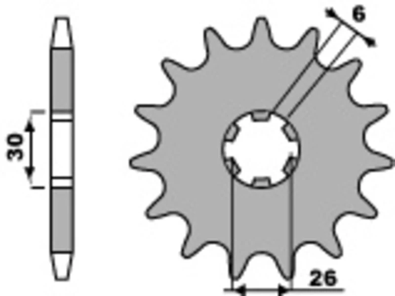 PBR Steel Standard Front Sprocket 568 - 530