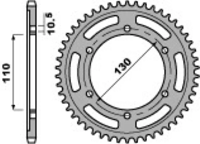 PBR Ultra-Light Aluminium Rear Sprocket 4385 - 525